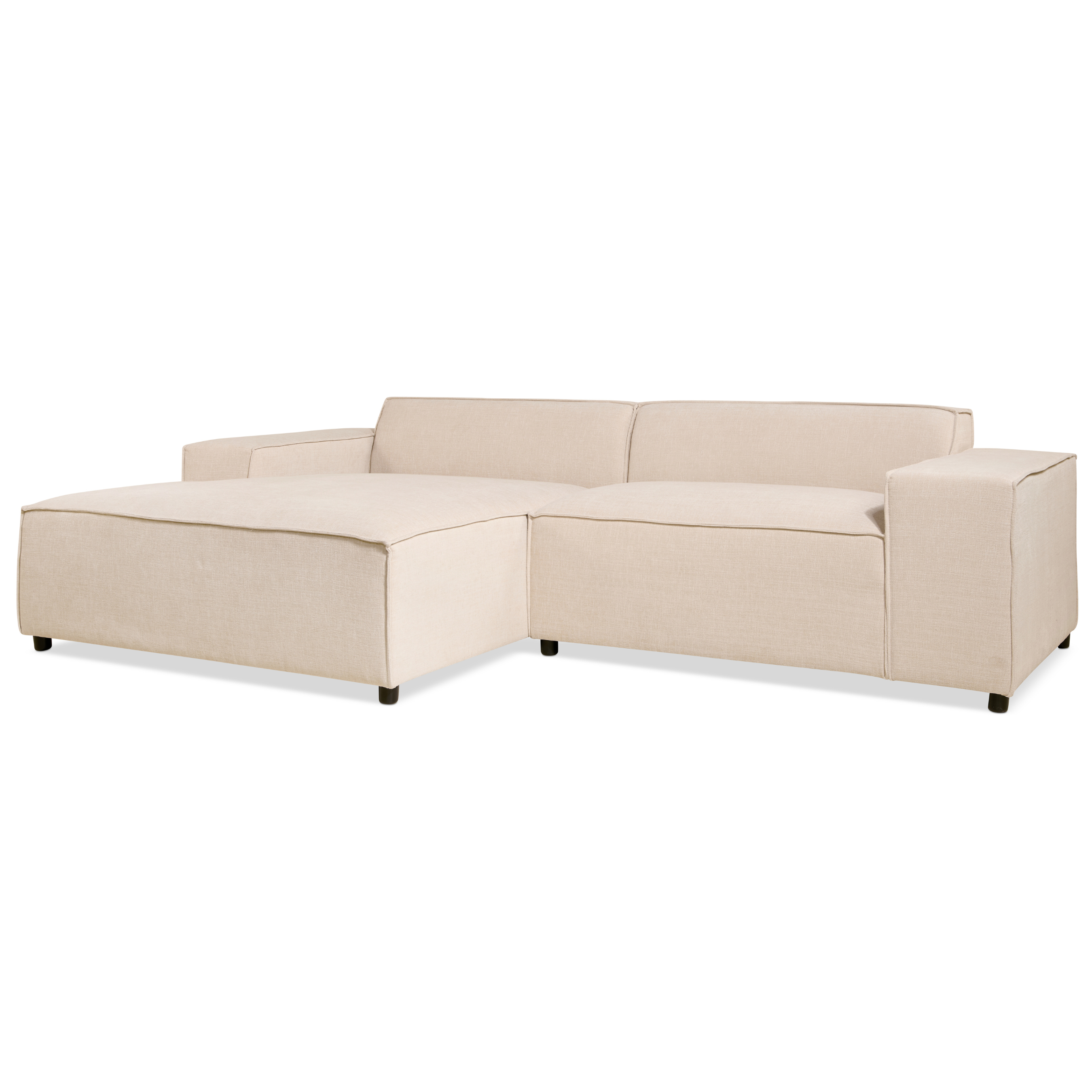 Hoekbank Lara - Stof Beige Links