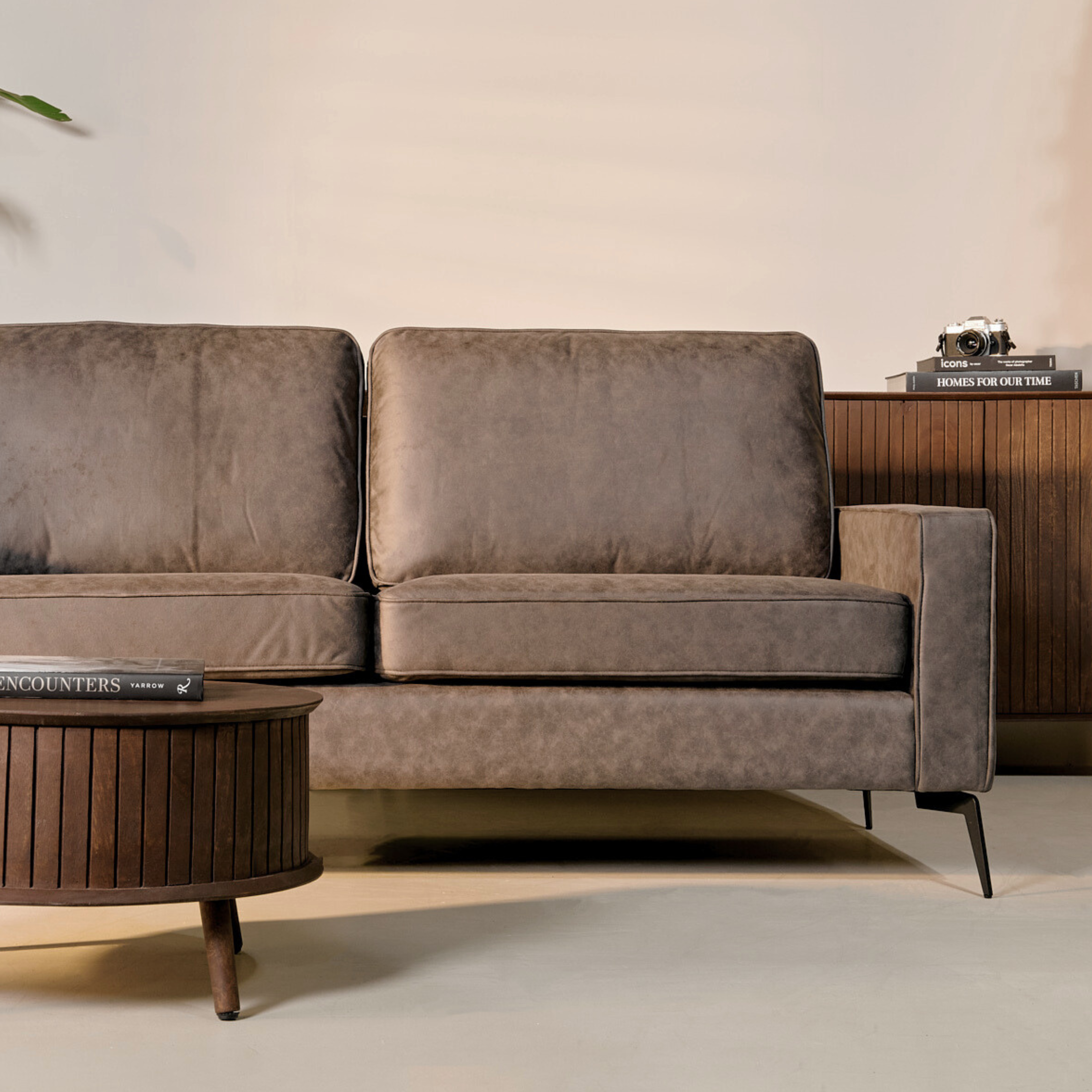 2-Zits Bank Noa - Microleder Cognac