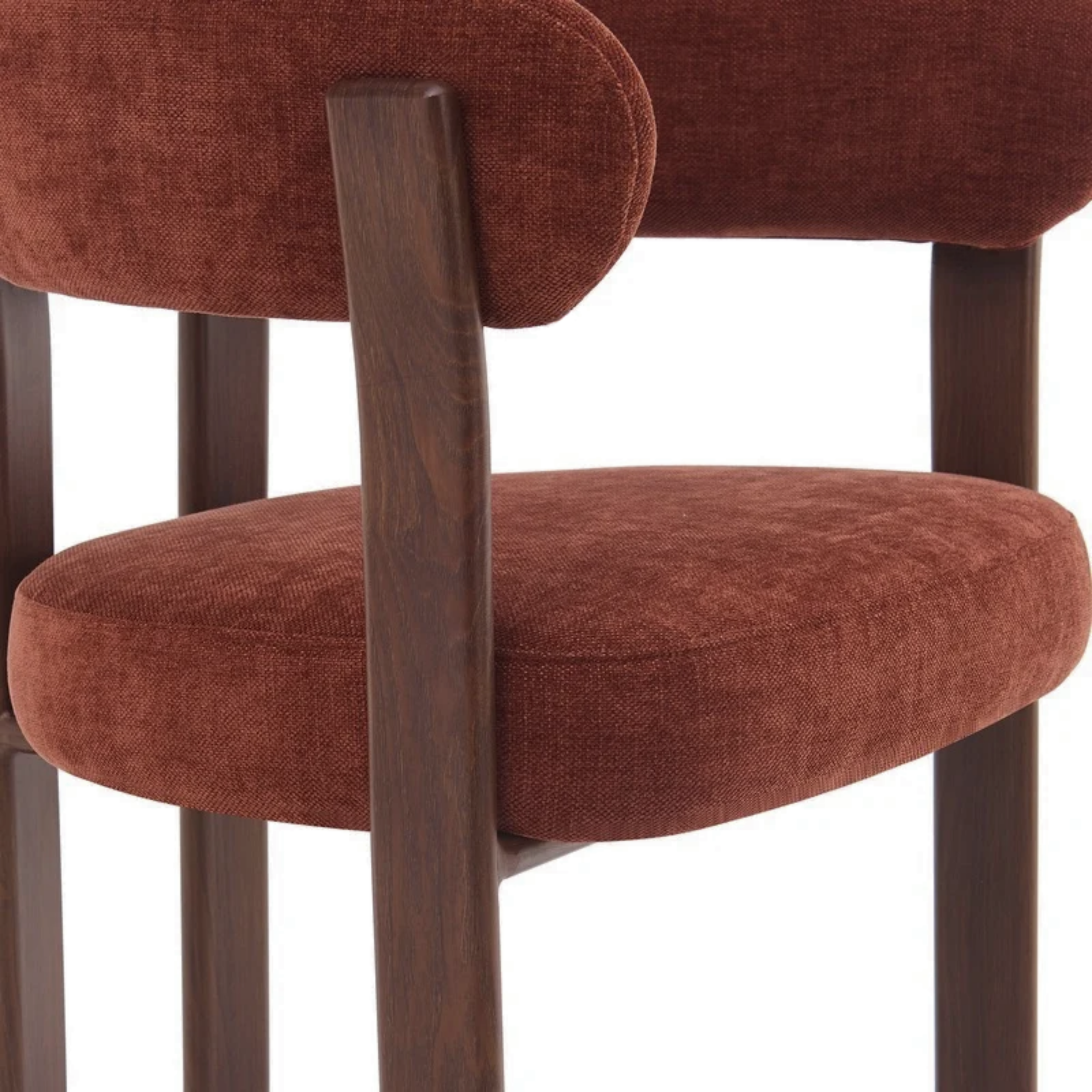 Eetkamerstoel Rose - Burgundy met Armleuning